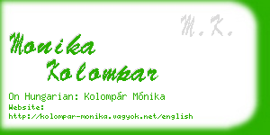 monika kolompar business card