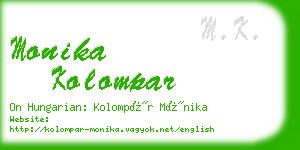 monika kolompar business card